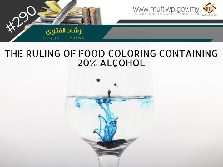 Pejabat Mufti Wilayah Persekutuan Irsyad Al Fatwa Series 290 The Ruling Of Food Coloring Containing 20 Alcohol